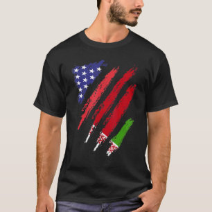 Wit-Russische Amerikaanse Vlag USA Patriot Erfgoed T-shirt