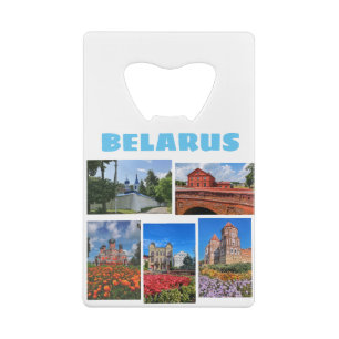 Wit-Russische architectuur Bottelopener voor colla Creditkaart Flessenopener