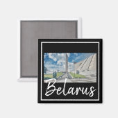 Wit-Russische architectuur Cityscape Magnet (Voorkant / Achterkant)