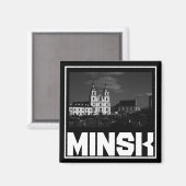 Wit-Russische architectuur Cityscape Magnet (Voorkant / Achterkant)