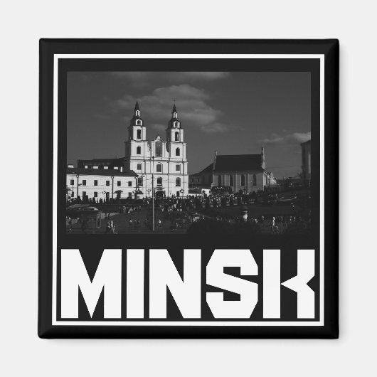 Wit-Russische architectuur Cityscape Magnet (Voorkant)