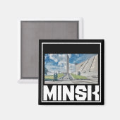 Wit-Russische architectuur Cityscape Magnet (Voorkant / Achterkant)