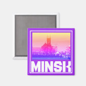 Wit-Russische architectuur Cityscape Magnet (Voorkant / Achterkant)