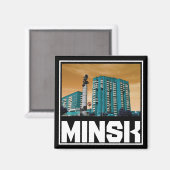 Wit-Russische architectuur Cityscape Magnet (Voorkant / Achterkant)