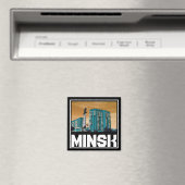 Wit-Russische architectuur Cityscape Magnet (Insitu (Vaatwasser))