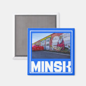 Wit-Russische architectuur Cityscape Magnet (Voorkant / Achterkant)