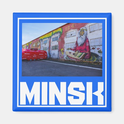 Wit-Russische architectuur Cityscape Magnet (Voorkant)