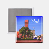 Wit-Russische architectuur Cityscape Magnet (Voorkant / Achterkant)