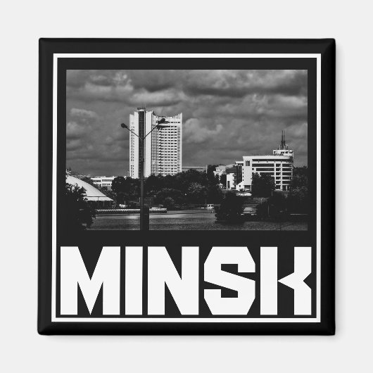 Wit-Russische architectuur Cityscape Magnet (Voorkant)