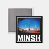 Wit-Russische architectuur Cityscape Magnet (Voorkant / Achterkant)