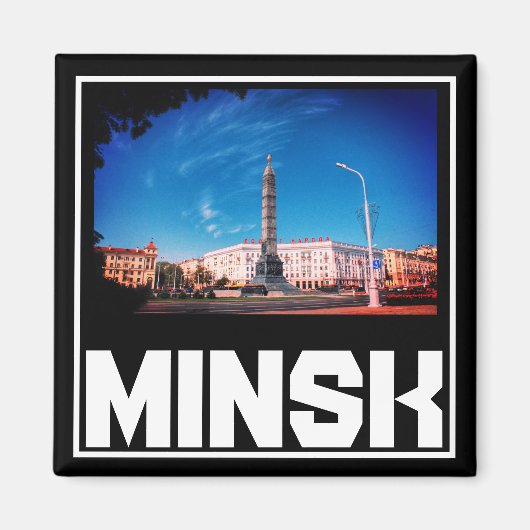 Wit-Russische architectuur Cityscape Magnet (Voorkant)