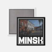 Wit-Russische architectuur Cityscape Magnet (Voorkant / Achterkant)