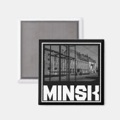 Wit-Russische architectuur Cityscape Magnet (Voorkant / Achterkant)