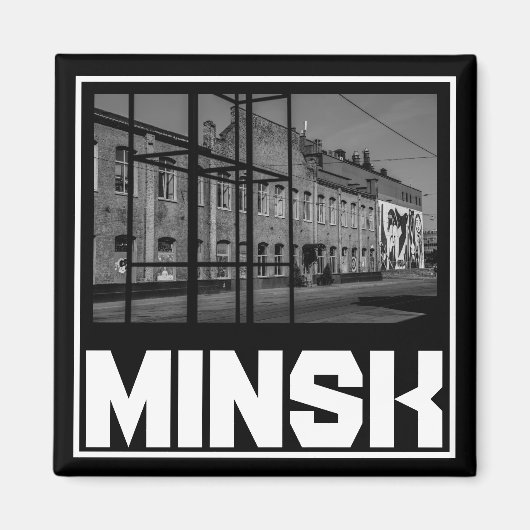 Wit-Russische architectuur Cityscape Magnet (Voorkant)