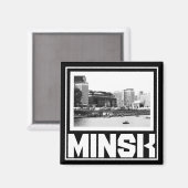 Wit-Russische architectuur Cityscape Magnet (Voorkant / Achterkant)