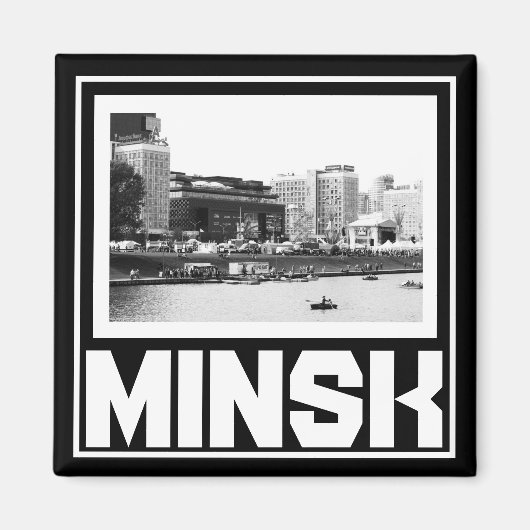 Wit-Russische architectuur Cityscape Magnet (Voorkant)