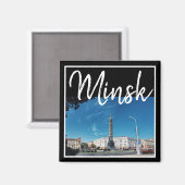 Wit-Russische architectuur Minsk Victory Square Ma Magneet (Voorkant / Achterkant)