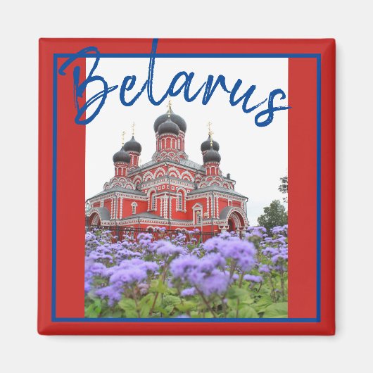 Wit-Russische Architectuur Rode Kerk Magneet (Voorkant)