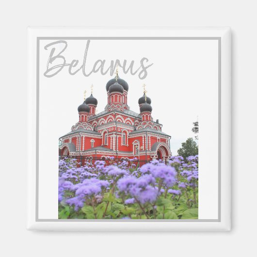 Wit-Russische Architectuur Rode Kerk Magneet (Voorkant)