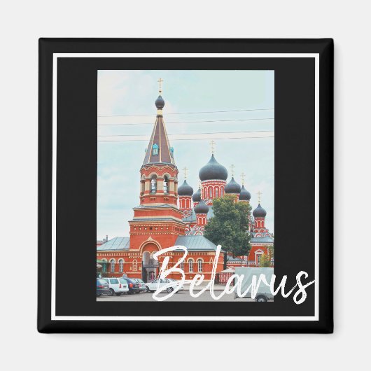 Wit-Russische architectuur Rode Kerk Magnet (Voorkant)
