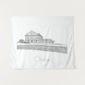 Wit-Russische architectuur Stadsschets Wandkleed (Voorkant (horizontaal))