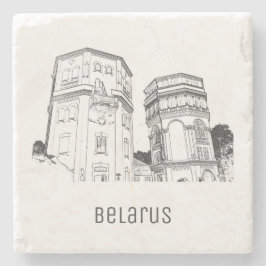 Wit-Russische architectuur voor watertorens Stenen Onderzetter