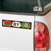 Wit-Russische Bumpersticker met de vlaggenkaartcod (Op Truck)
