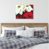 Wit-Russische en Rode Poinsettias II Kerstfeestdag Canvas Afdruk (Insitu (Slaapkamer))