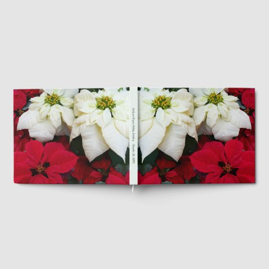 Wit-Russische en Rode Poinsettias II Kerstfeestdag Gastenboek (Volledig)