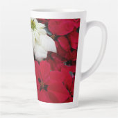 Wit-Russische en Rode Poinsettias II Kerstfeestdag Latte Mok (Rechts)