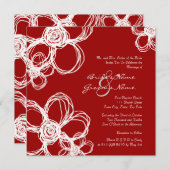 Wit-Russische en Rode Wilde Bloemen Weddenschap Kaart (Voorkant / Achterkant)