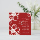 Wit-Russische en Rode Wilde Bloemen Weddenschap Kaart (Staand voorkant)