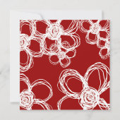 Wit-Russische en Rode Wilde Bloemen Weddenschap Kaart (Achterkant)