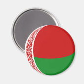 Wit-Russische Fisheye Vlag Magneet (Voorkant / Achterkant)