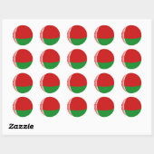 Wit-Russische Fisheye Vlag Sticker (Vel)