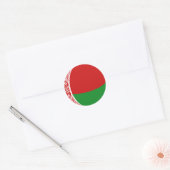 Wit-Russische Fisheye Vlag Sticker (Envelop)