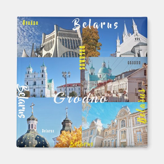 Wit-Russische gemeente Grodno Magneet (Voorkant)