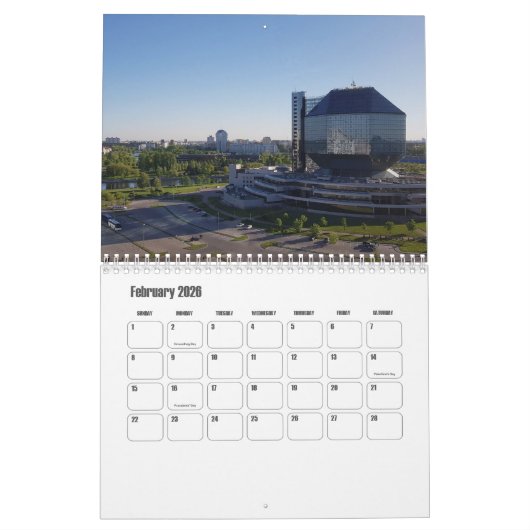 Wit-Russische kalender (Feb 2026)