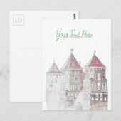 Wit-Russische kasteel Architecture Briefkaart (Voorkant / Achterkant)