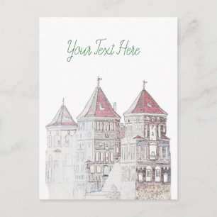 Wit-Russische kasteel Architecture Briefkaart