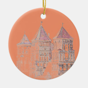 Wit-Russische kasteel Architecture Keramisch Ornament