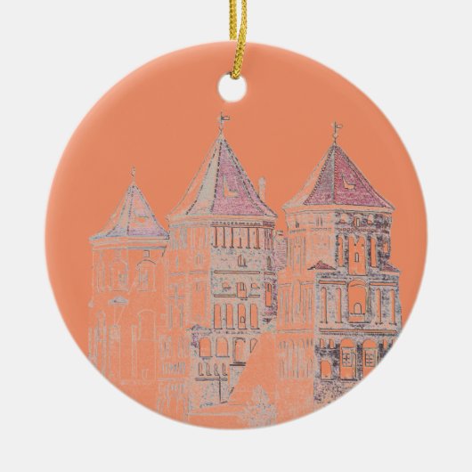 Wit-Russische kasteel Architecture Keramisch Ornament (Voorkant)