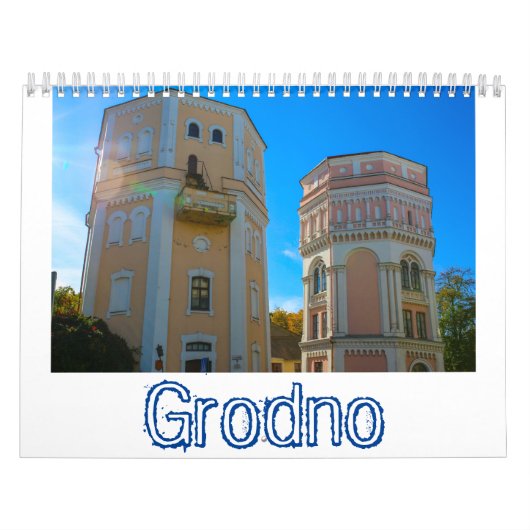 Wit-Russische landschapsarchitectuurstraten Kalender (Hoes)