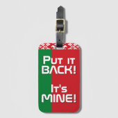 Wit-Russische Nationale Vlag Funny Patriotic Bagagelabel (Voorkant (verticaal))