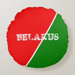 Wit-Russische Nationale Vlaggenkleuren Rond Kussen