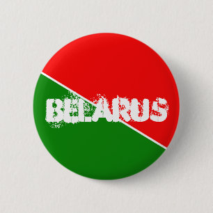 Wit-Russische Nationale Vlaggenkleuren Ronde Button 5,7 Cm