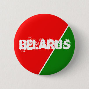 Wit-Russische Nationale Vlaggenkleuren Ronde Button 5,7 Cm