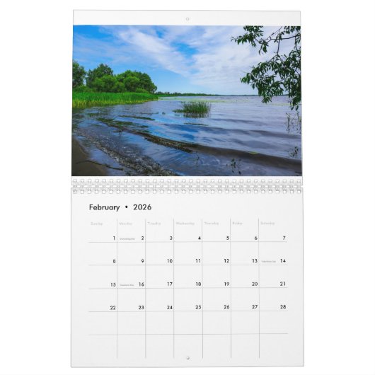 Wit-Russische Natuur Landschap Huts Oude huizen Kalender (Feb 2026)