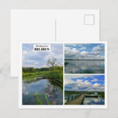 Wit-Russische Natuur van het Briefkaart van het me (Voorkant / Achterkant)