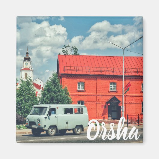 Wit-Russische Orsha Architectuur Red Mill Magnet (Voorkant)